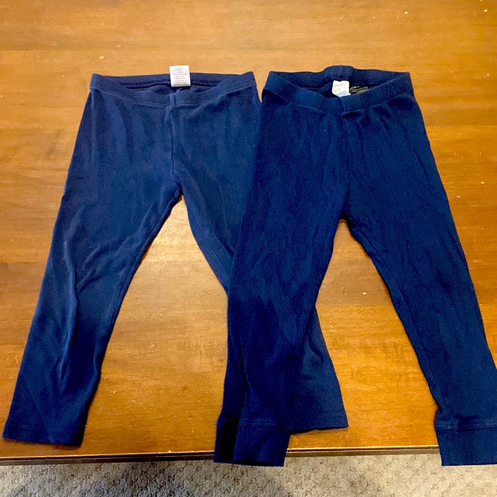 Lot of 2 navy leggings, size 4